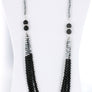 Crystal Beads Layered Pearl Necklace Earring and Bracelet Set