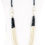 Crystal Beads Layered Pearl Necklace Earring and Bracelet Set