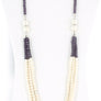 Crystal Beads Layered Pearl Necklace Earring and Bracelet Set