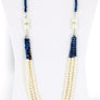 Crystal Beads Layered Pearl Necklace Earring and Bracelet Set