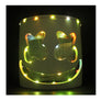 Light Weight Eva Foam DJ Marshmallow LED Halloween Helmet Mask + Batteries