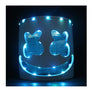 Light Weight Eva Foam DJ Marshmallow LED Halloween Helmet Mask + Batteries