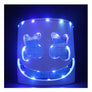 Light Weight Eva Foam DJ Marshmallow LED Halloween Helmet Mask + Batteries