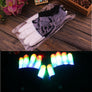 Creative 7 Mode LED Finger Lighting Flashing Glow Mittens Gloves Rave Light Fest