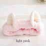 Premium Elastic Cat Ears Thick (2.5 Wide) Makeup Face Wash Shower Hair Headband