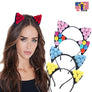 Women Girl Cute Pom Pom Hairband Handmade Kids Cat Ear Headband Halloween Party