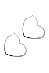 HEART HOOP FASHION EARRING
