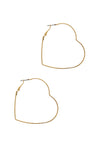 CUT OUT HEART HOOP EARRING