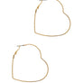 CUT OUT HEART HOOP EARRING