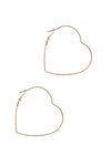 CUT OUT HEART HOOP EARRING