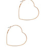 CUT OUT HEART HOOP EARRING