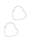 CUT OUT HEART HOOP EARRING