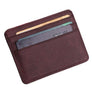 Slim Men Women Leather Wallet Business Credit Card Holder ID Holder Thin 5 Slots