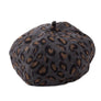 Women Animal Pattern Print Leopard French Vintage Style Beret Beanie Hat Cap