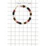 MULTI COLORED BEADED HOOP EARRING