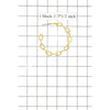 OPEN HOOP METAL LINK POST EARRING