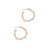 OPEN HOOP METAL LINK POST EARRING