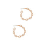 OPEN HOOP METAL LINK POST EARRING