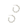OPEN HOOP METAL LINK POST EARRING