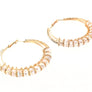 Glass Beads Crystal Hoop Earring