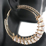Glass Beads Crystal Hoop Earring