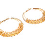 Glass Beads Crystal Hoop Earring