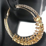 Glass Beads Crystal Hoop Earring
