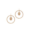 METAL COIN HOOP EARRING