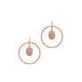 METAL COIN HOOP EARRING