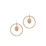 METAL COIN HOOP EARRING