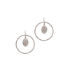 METAL COIN HOOP EARRING