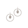 METAL COIN HOOP EARRING