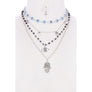 ANTIQUE EVIL EYE LAYER FASHION NECKLACE