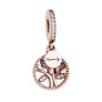 925 Sterling Silver European Rose Gold Charm Cat Tree Life Mom DIY Bead Bracelet