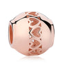 925 Sterling Silver European Rose Gold Charm Cat Tree Life Mom DIY Bead Bracelet