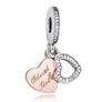 925 Sterling Silver European Rose Gold Charm Cat Tree Life Mom DIY Bead Bracelet