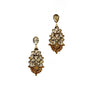 RHINESTONE CLUSTER TEAR DROP EARRING