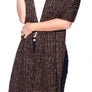 Button Accent Knitted Shawl