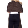 Button Accent Knitted Shawl