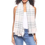 Multi Tone Plaid Oversized Blanket Scarves Shawls