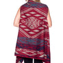 Multi Tone Aztec Pattern Poncho/Vest