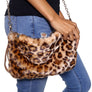 Animal Print Faux Fur Cuddle Clutch Purse