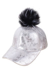 Pom Pom Vintage PU Cap