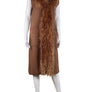 Faux Fur Collar Longline Vest