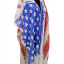 Tie Dyed Wash American Flag Kimono