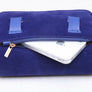 Vintage Velour Women Waist Fanny Pack Double Zipper Folding Bag Bum Purse Pouch