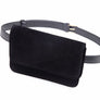 Vintage Velour Women Waist Fanny Pack Double Zipper Folding Bag Bum Purse Pouch