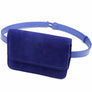 Vintage Velour Women Waist Fanny Pack Double Zipper Folding Bag Bum Purse Pouch