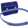 Vintage Velour Women Waist Fanny Pack Double Zipper Folding Bag Bum Purse Pouch