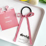 Women Velvet Plaid Scrunchy Bow Hair Band ponytail Holder Tie Elastic Accessory